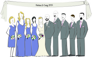 Wedding party illustration