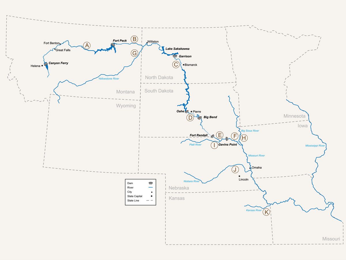 Missouri-River-Map illustraion custom map design bozeman montana