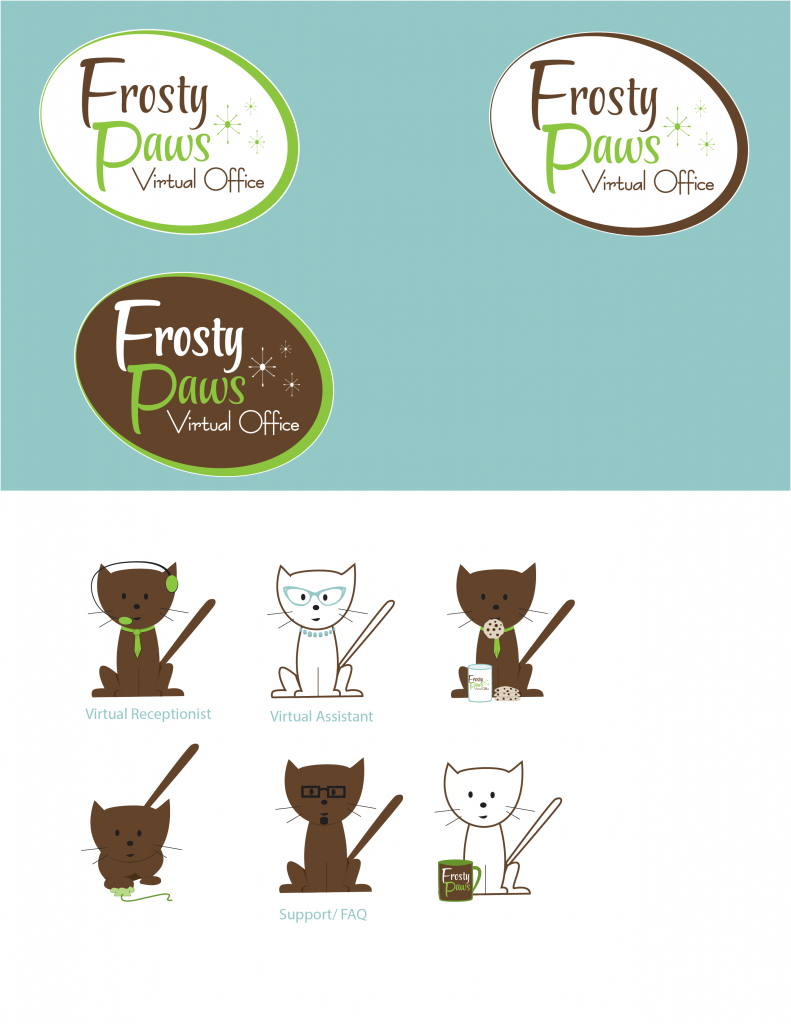 Frosty Paws Logo Design Iterations