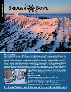 Bozeman Skiing Magazine Ad Page Graphic Design