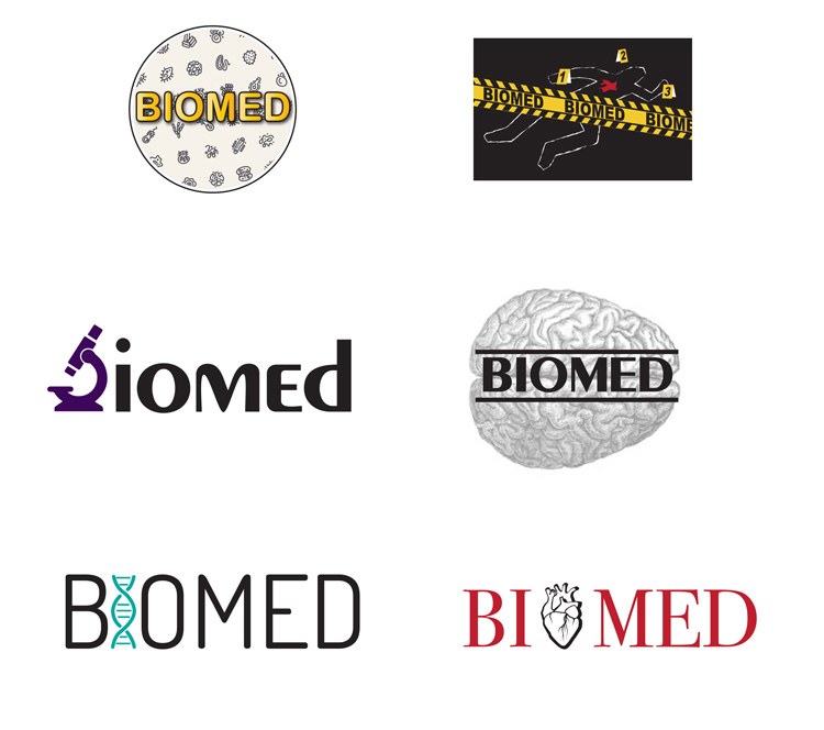 School Sticker Illustrations and Graphic Design for Biomed program