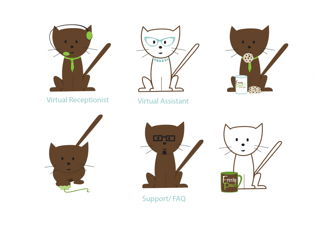 Stylized cat illustrations