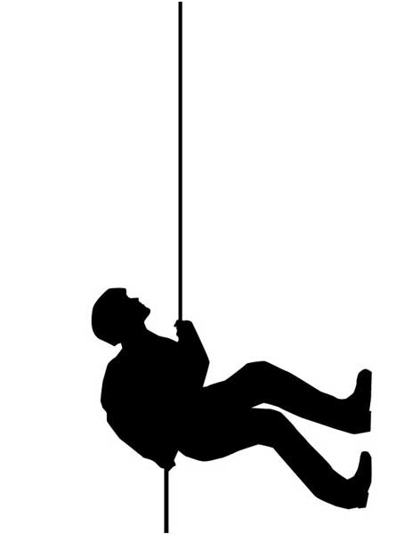 Army Repelling Person illustration