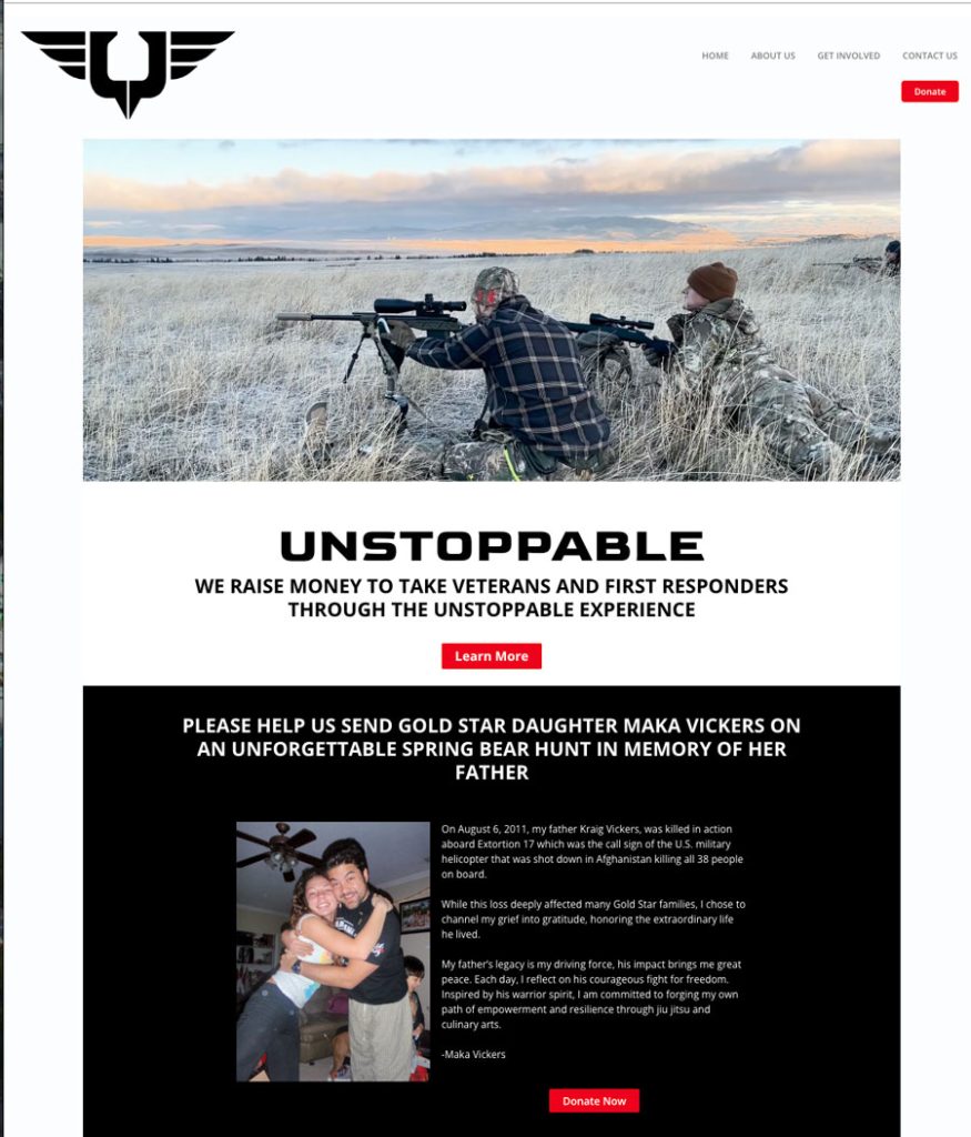 unstoppable experience website home page image